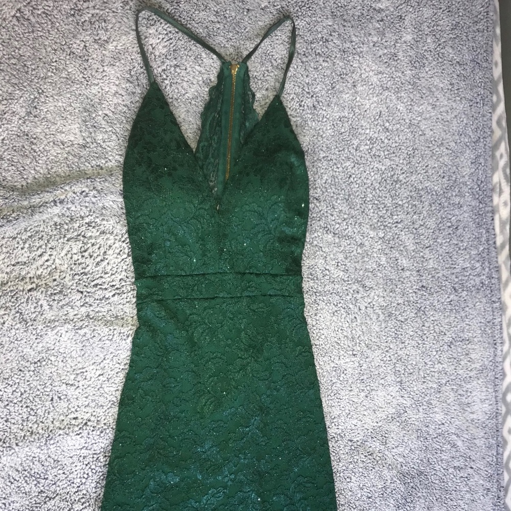 Green-teal Homecoming dress